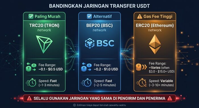 Hal Penting: Pilih Jaringan USDT yang Tepat