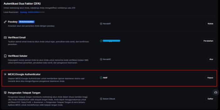 Langkah 5: Aktifkan 2FA Langkah 5: Aktifkan 2FA